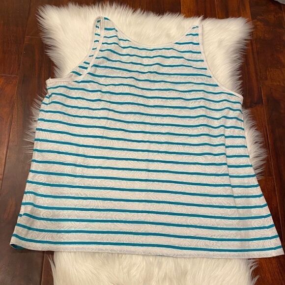 Lane Bryant Stripe Lacey Tank Top Size 18/20 - Picture 2 of 4